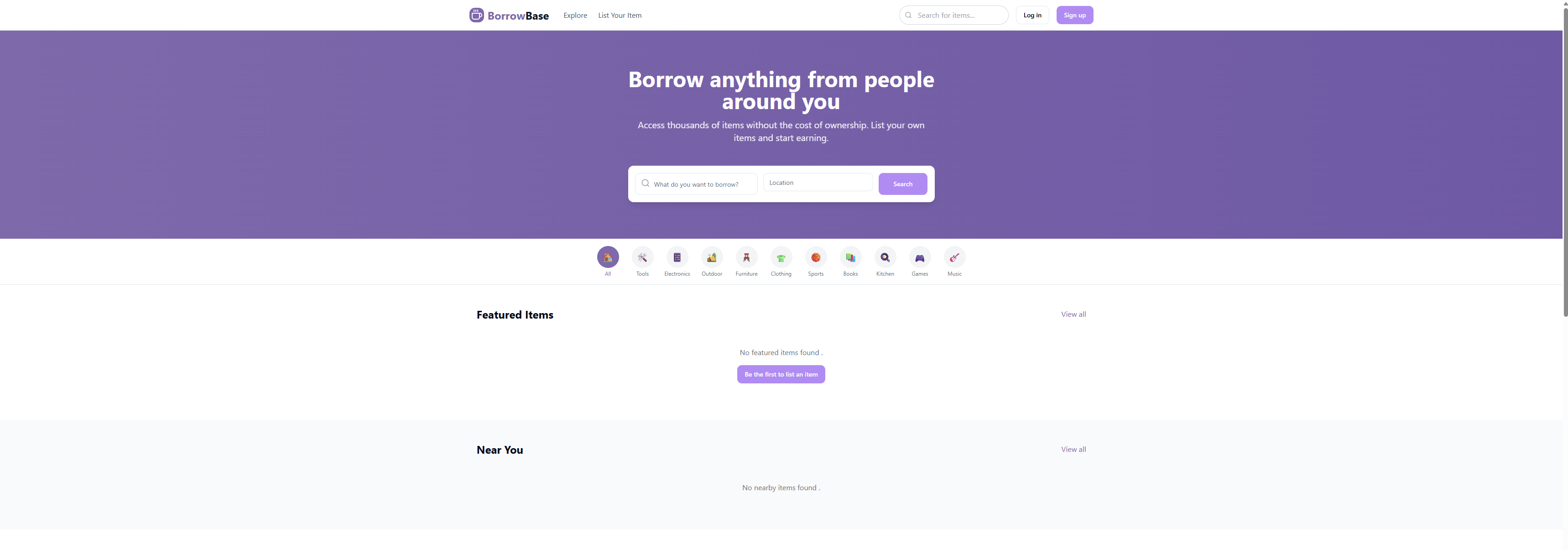 BorrowBase screenshot