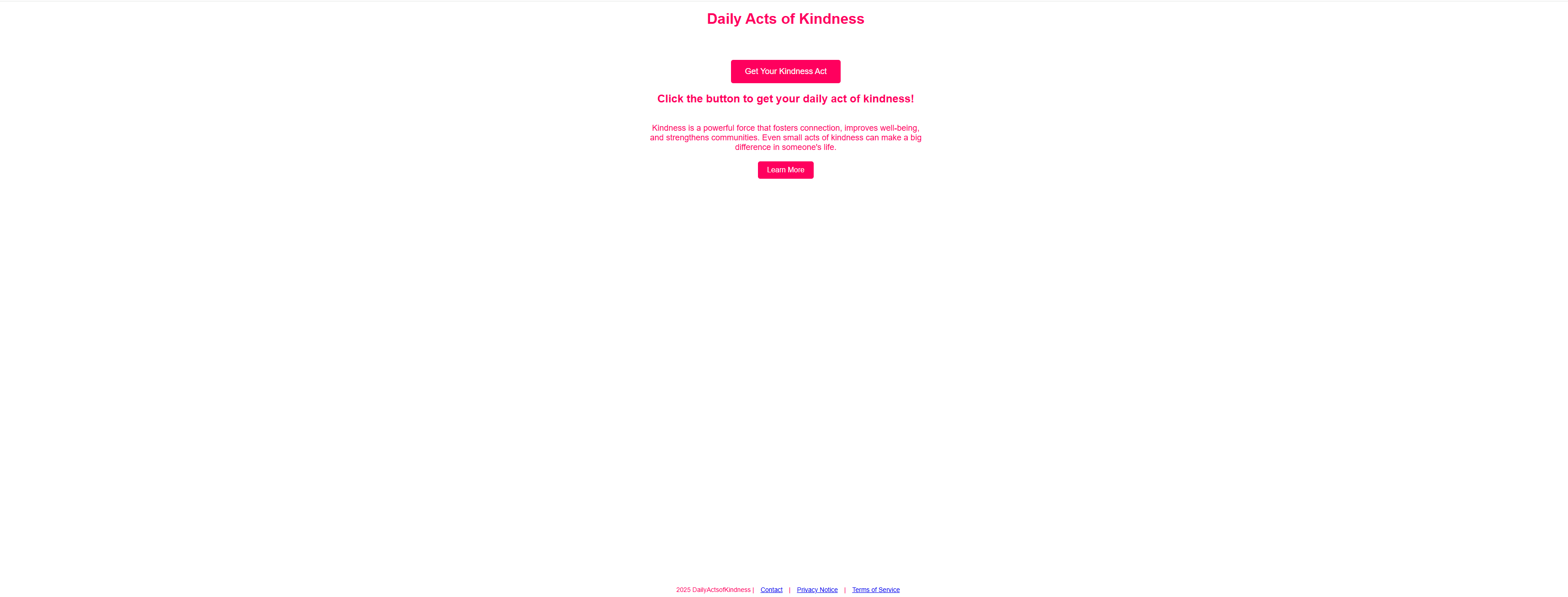 DailyActsOfKindness.net screenshot
