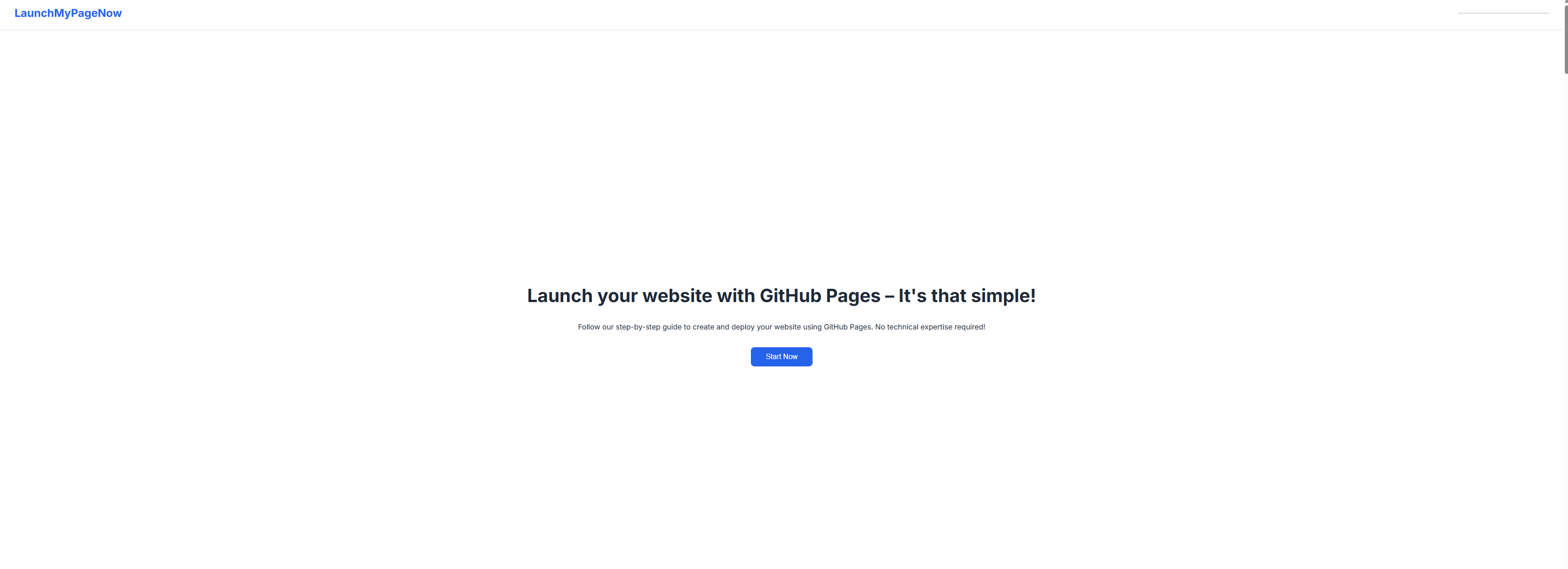 LaunchMyPageNow.com screenshot