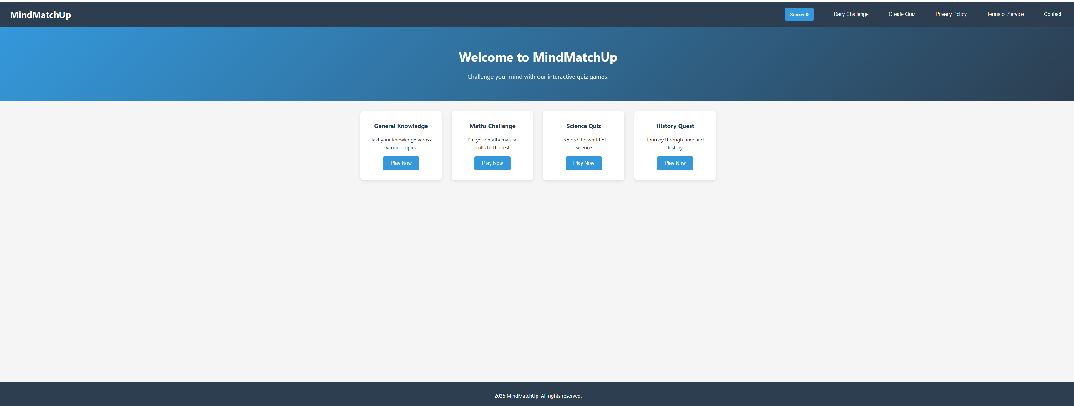 MindMatchUp.com screenshot